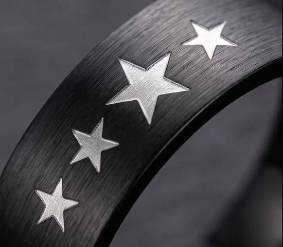 BLACK STARS RING