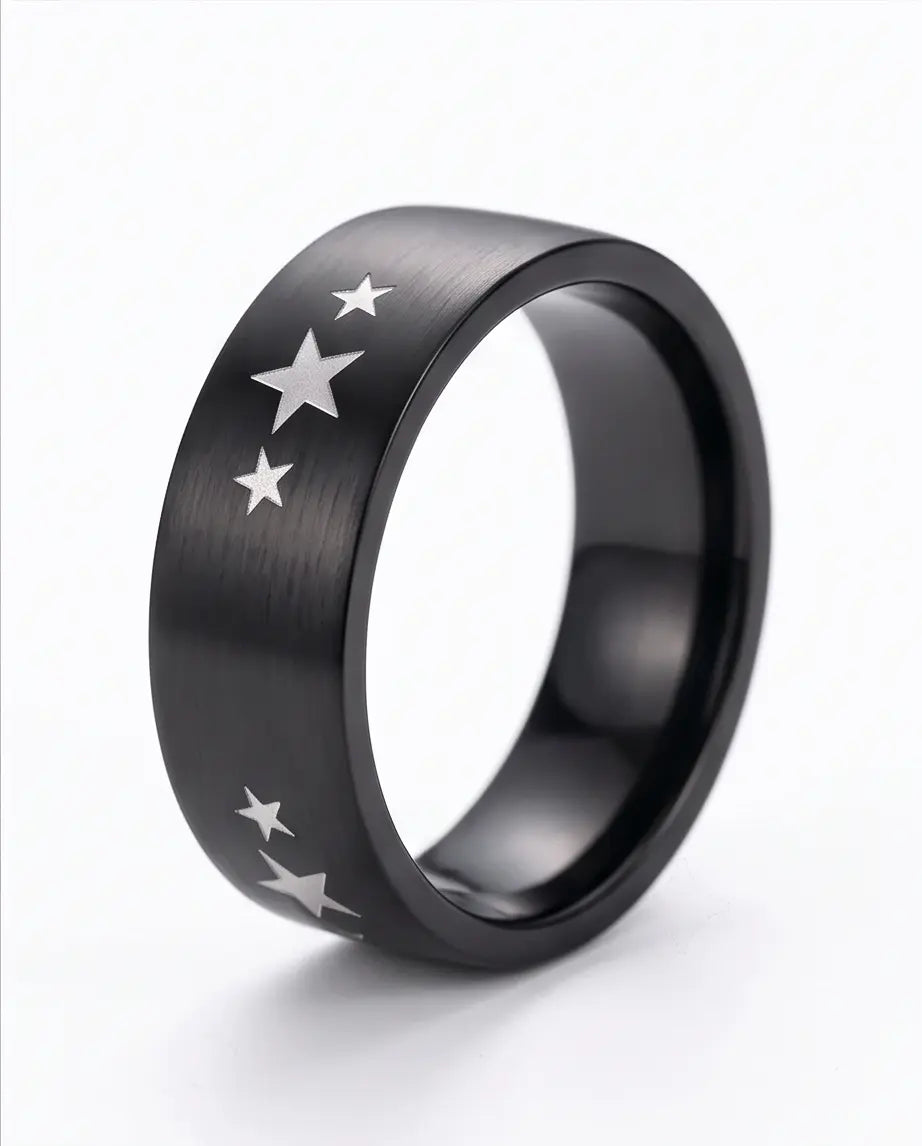 BLACK STARS RING